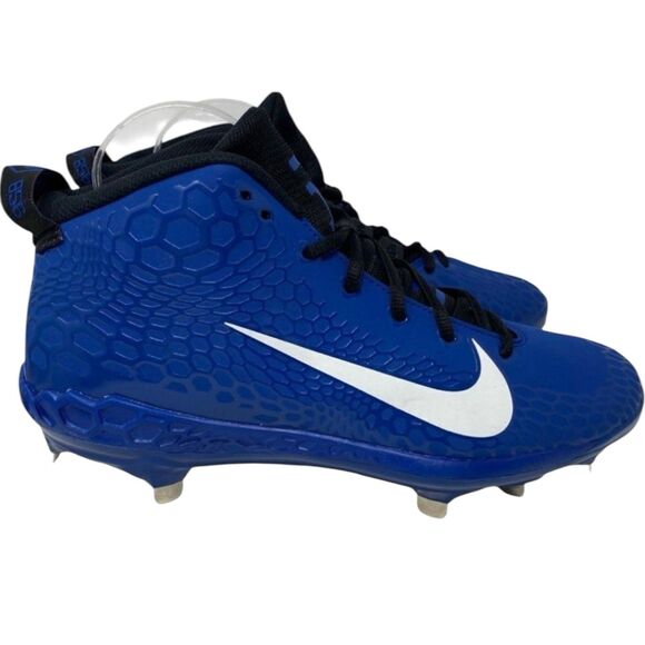 Nike Cleats Men's 12 Blue Baseball Force Zoom Trout 5 Pro White AH3372-401 Meta - Picture 9 of 9